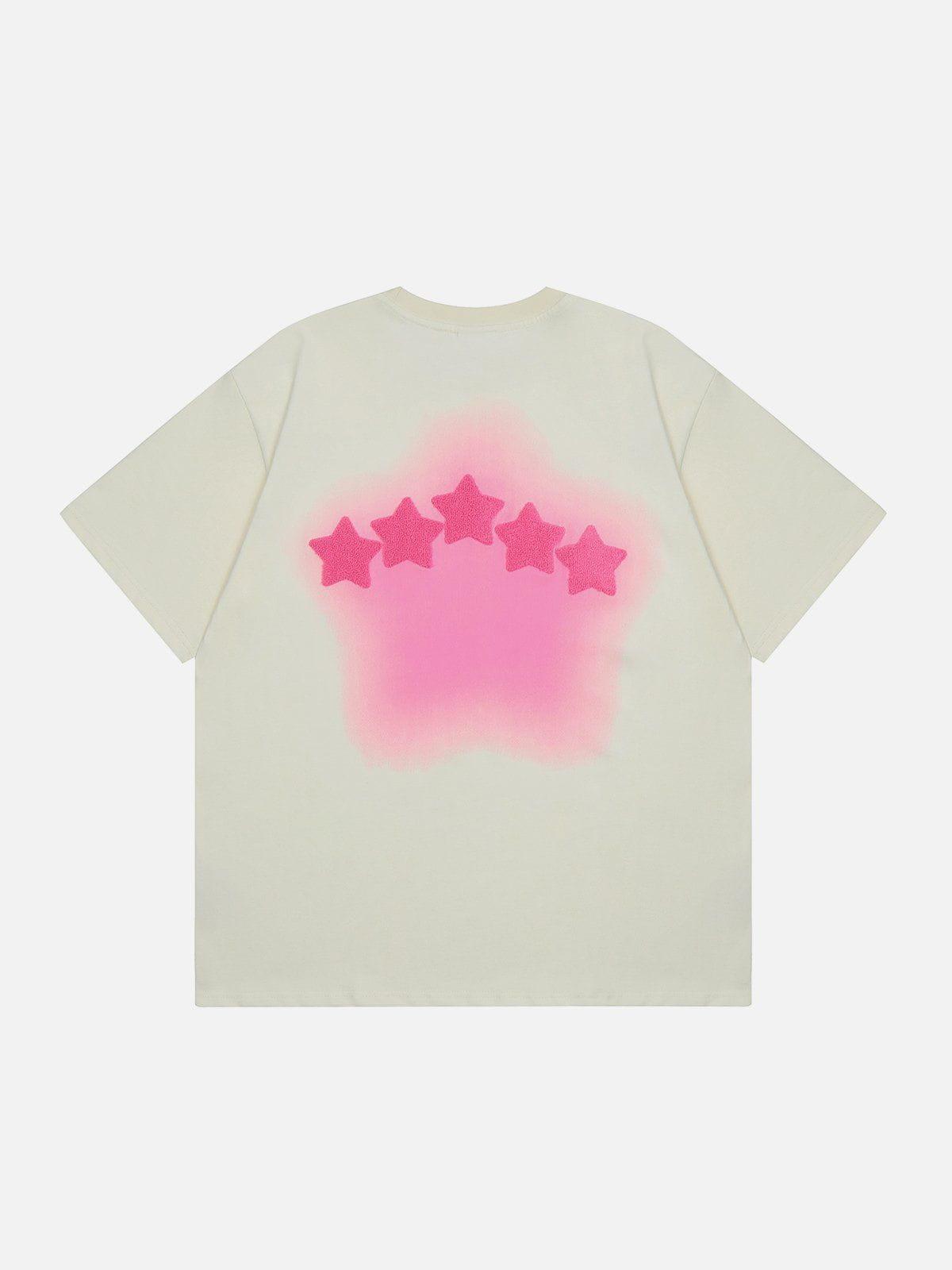 Sneakerland™ - Tie Dye Flocked Star Tee - tntwear1