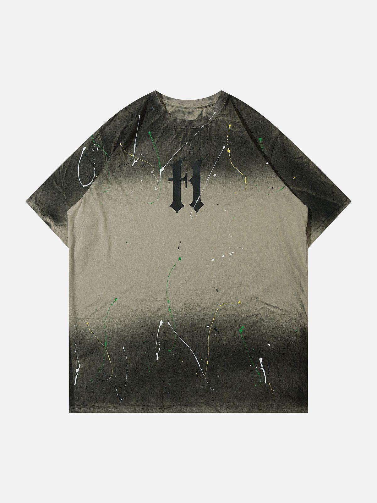 Sneakerland™ - Tie Dye Splash Ink Washed Tee - tntwear1