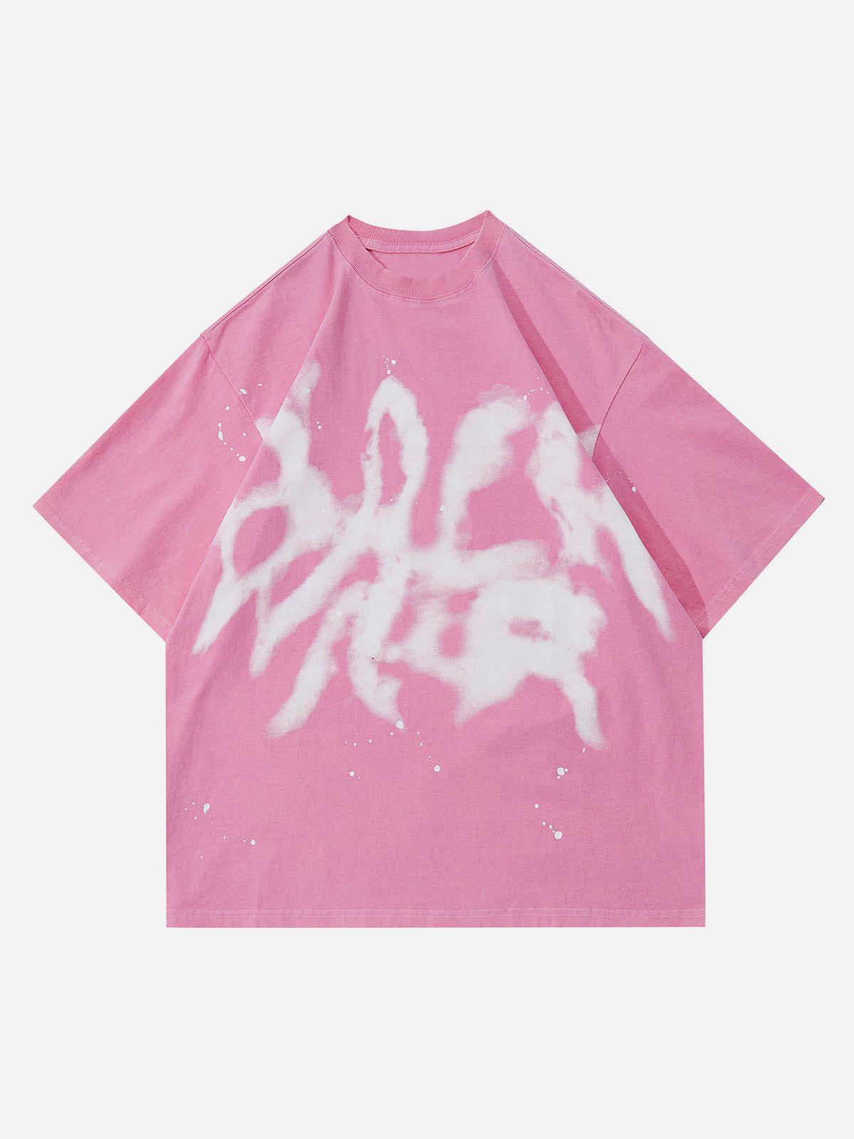 Sneakerland™ - Tie-dye Graffiti Print Tee - tntwear1