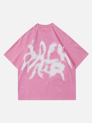 Sneakerland™ - Tie-dye Graffiti Print Tee - tntwear1