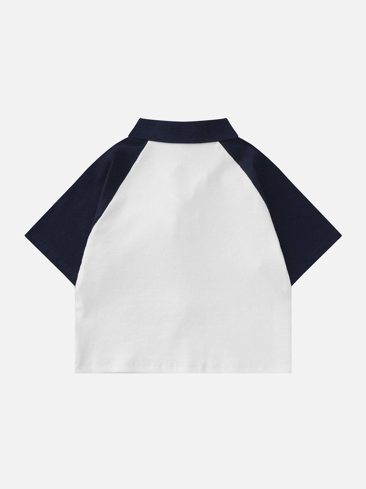 Sneakerland™ - Tied Neckline Plastisol Printing Tee - tntwear1