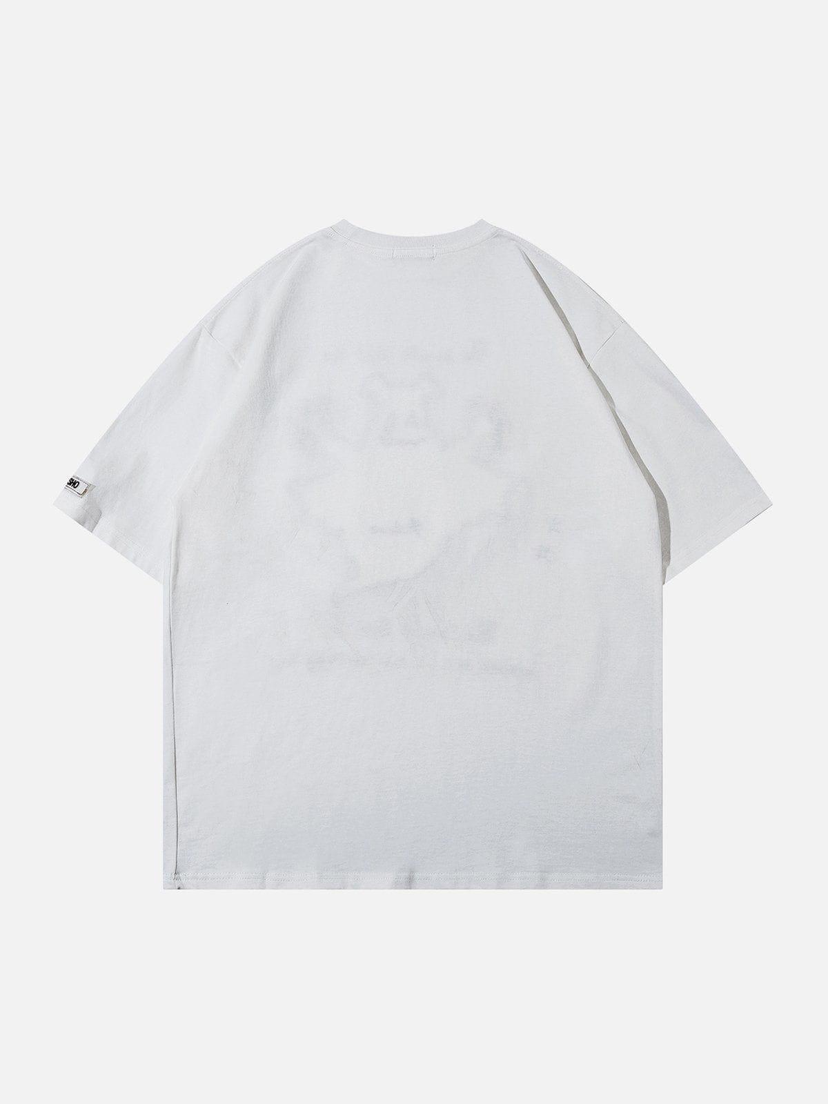 Sneakerland™ - Towel Embroidery Ghost Print Tee - tntwear1