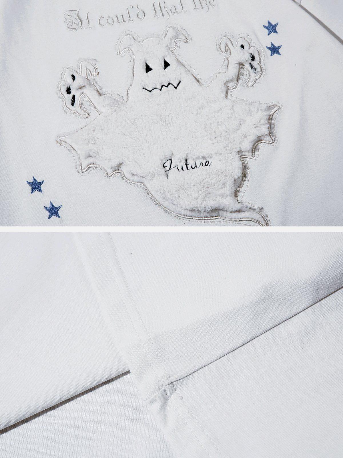 Sneakerland™ - Towel Embroidery Ghost Print Tee - tntwear1