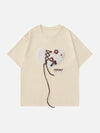 Sneakerland™ - Towel Embroidery Heart Shape Print Tee - tntwear1