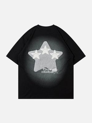 Sneakerland™ - Towel Embroidery Star Print Tee - tntwear1