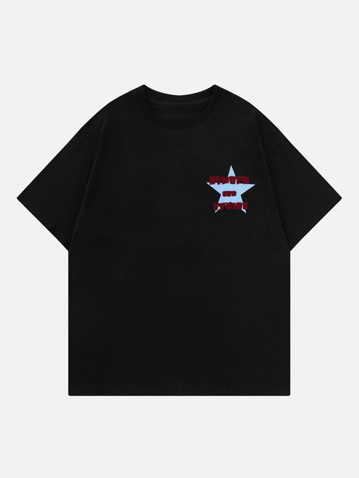 Sneakerland™ - Towel Embroidery Star Tassel Tee - tntwear1