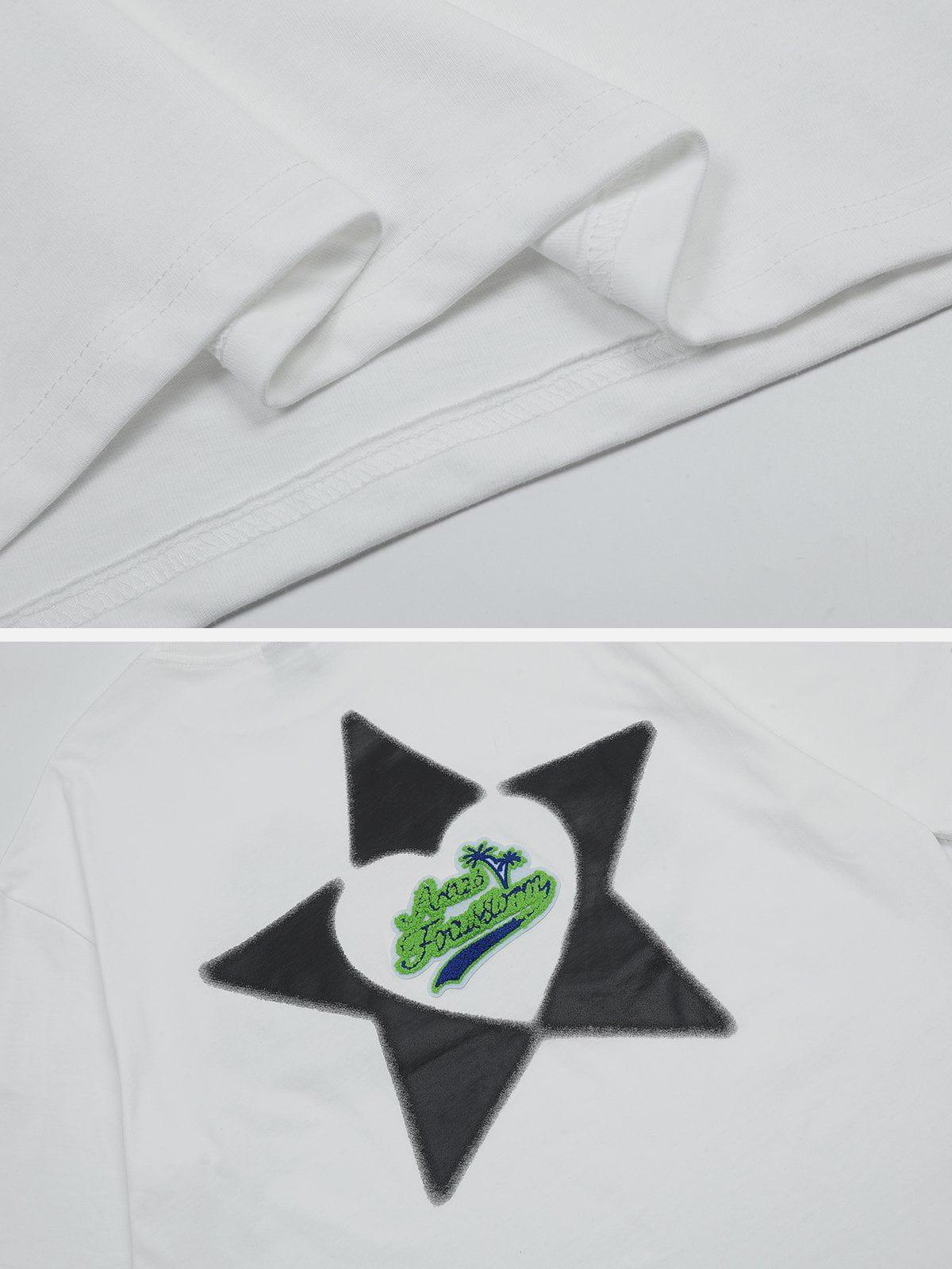 Sneakerland™ - Towel Embroidery Star Tee - tntwear1