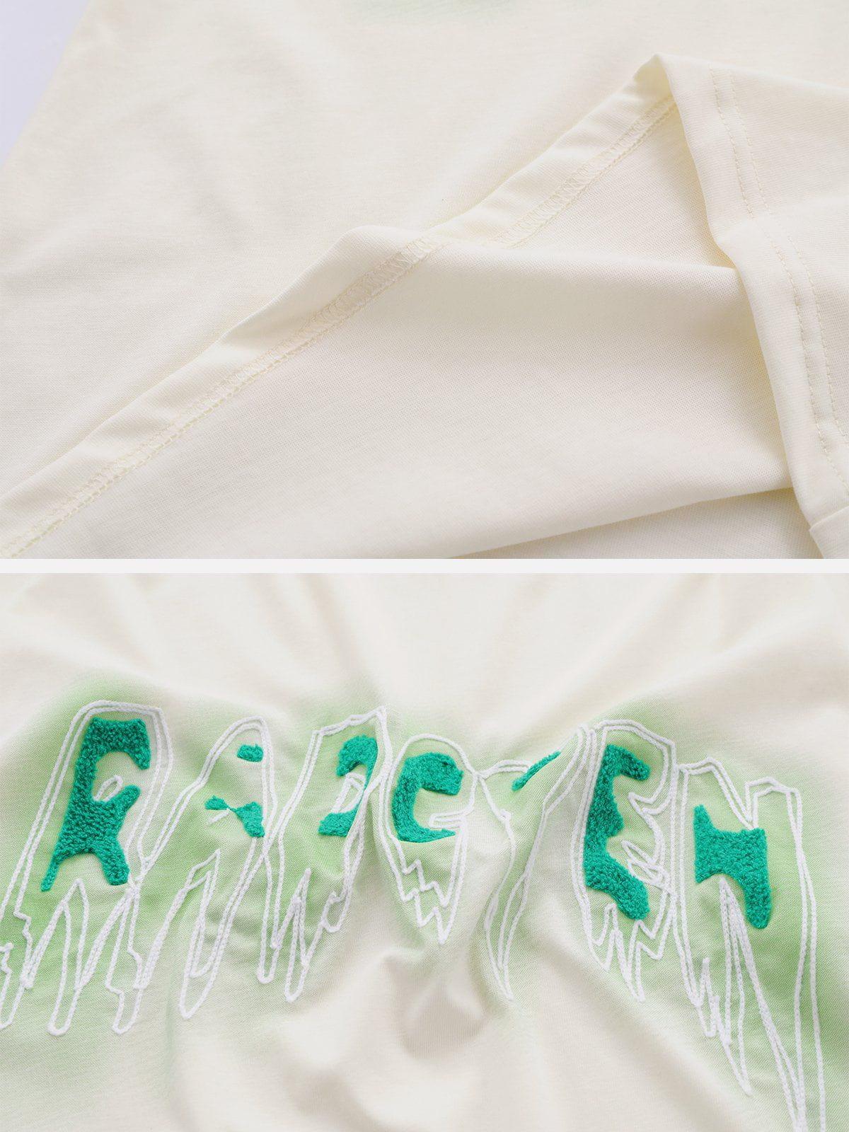 Sneakerland™ - Towel embroidery Letter Tee - tntwear1