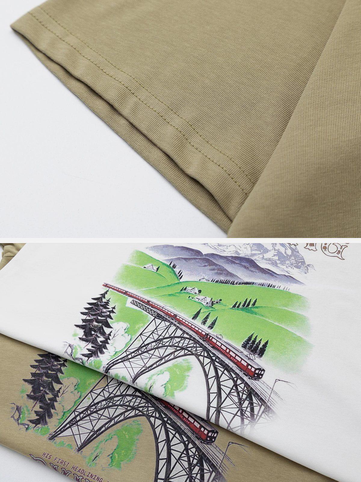 Sneakerland™ - Train Track Printing Tee - tntwear1