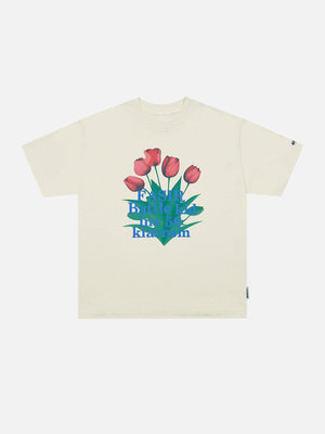 Sneakerland™ - Tulip Bouquet Print Tee - tntwear1