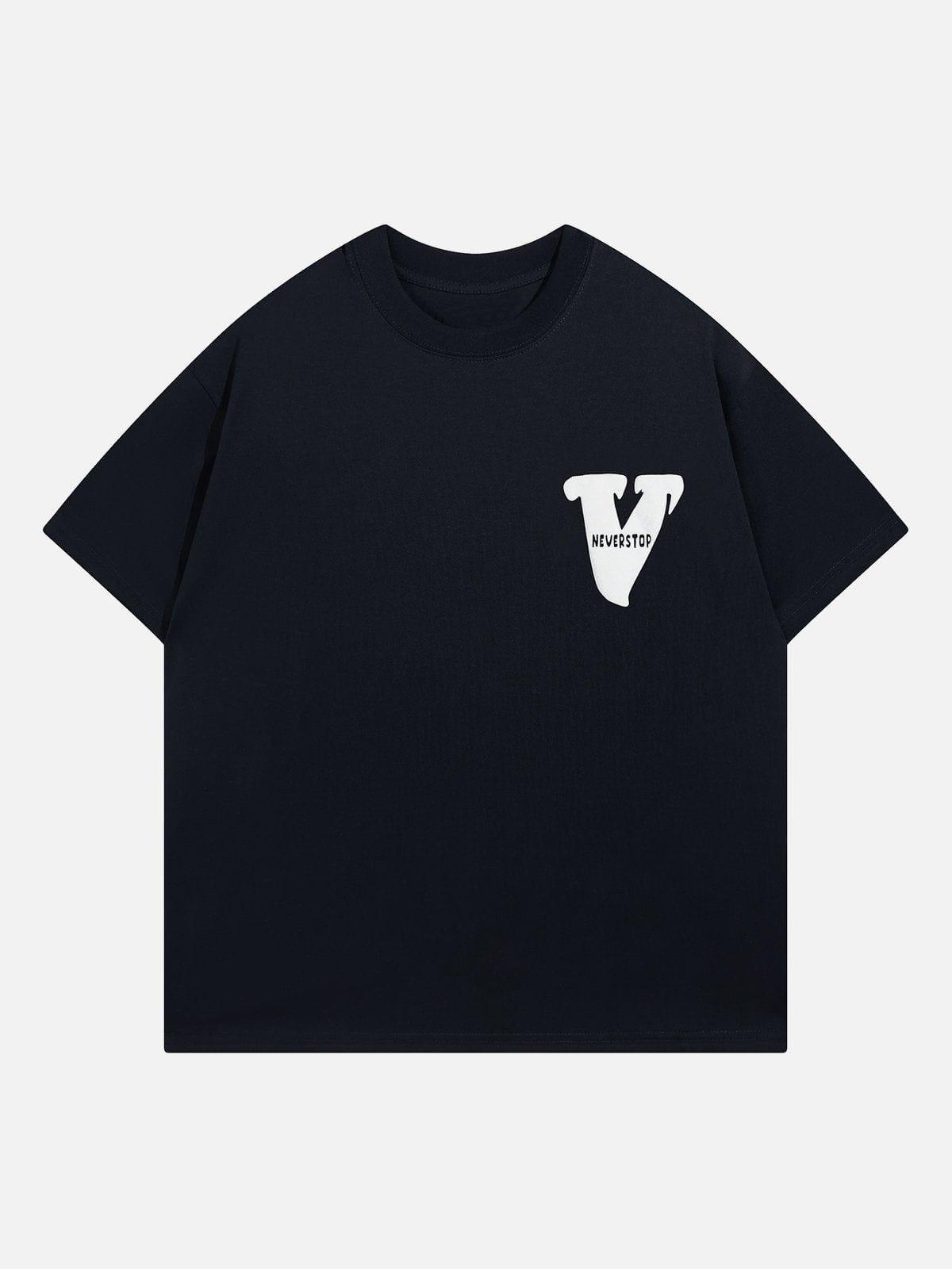 Sneakerland™ - V Graphic Print Tee - tntwear1