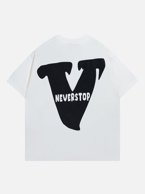 Sneakerland™ - V Graphic Print Tee - tntwear1