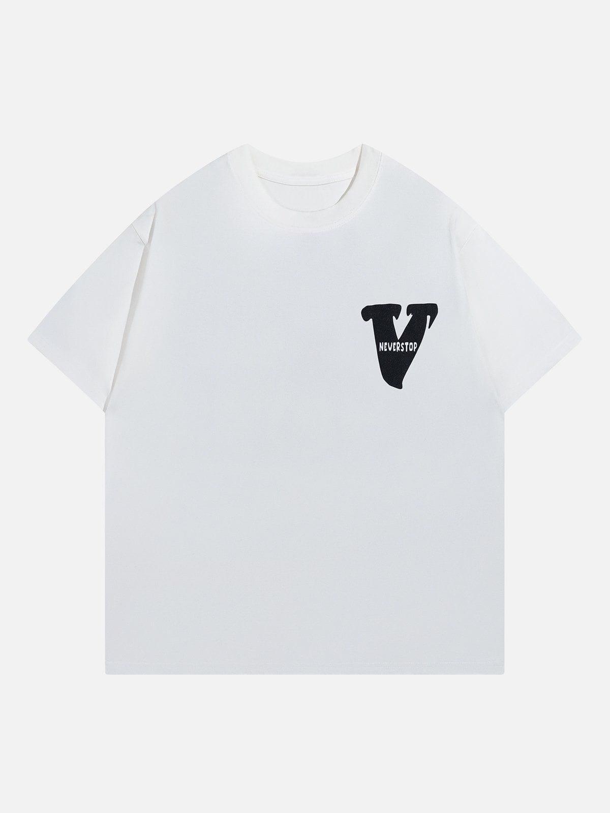 Sneakerland™ - V Graphic Print Tee - tntwear1