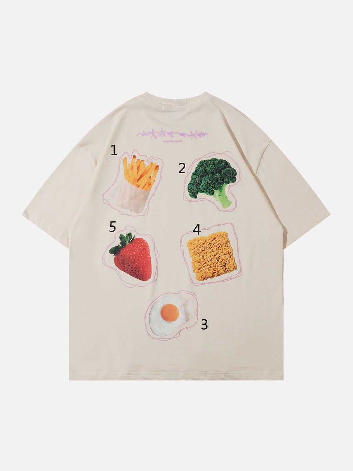 Sneakerland™ - Vegetable Fruit Print Tee - tntwear1