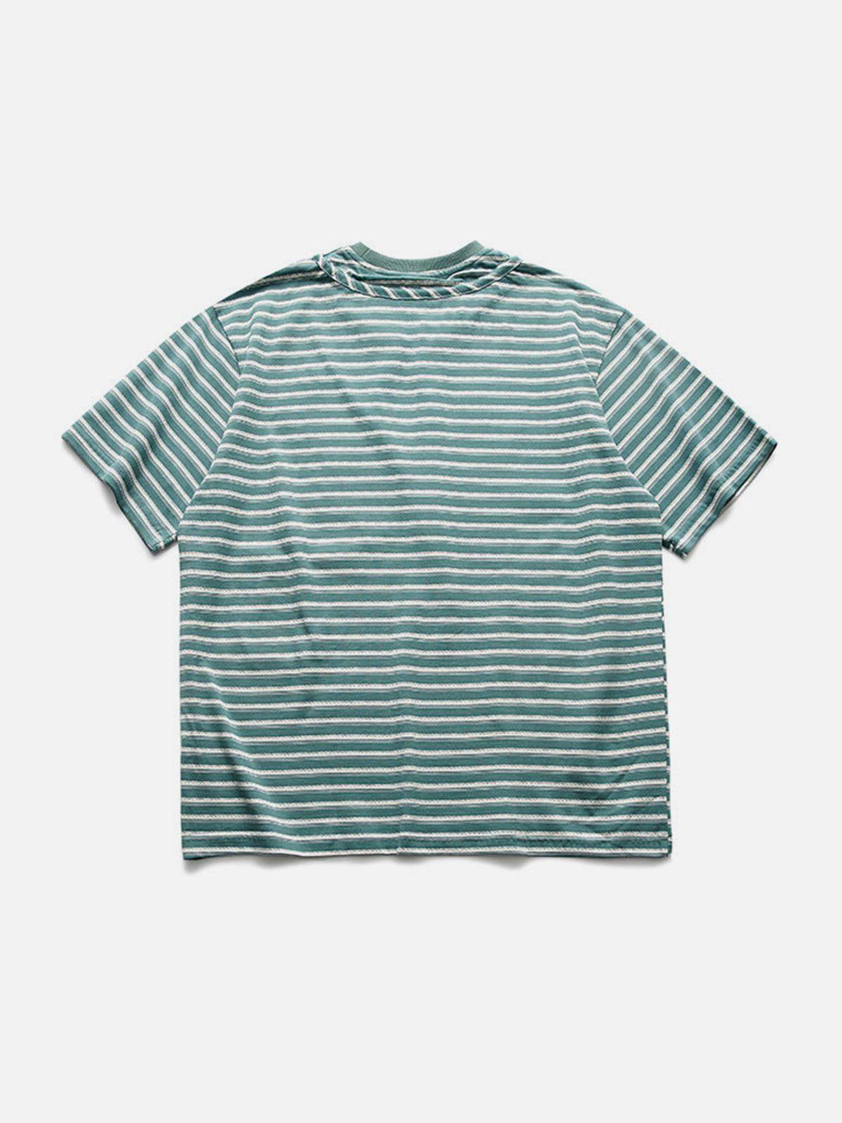 Sneakerland™ - Vintage Stripe Drawstring Tee - tntwear1