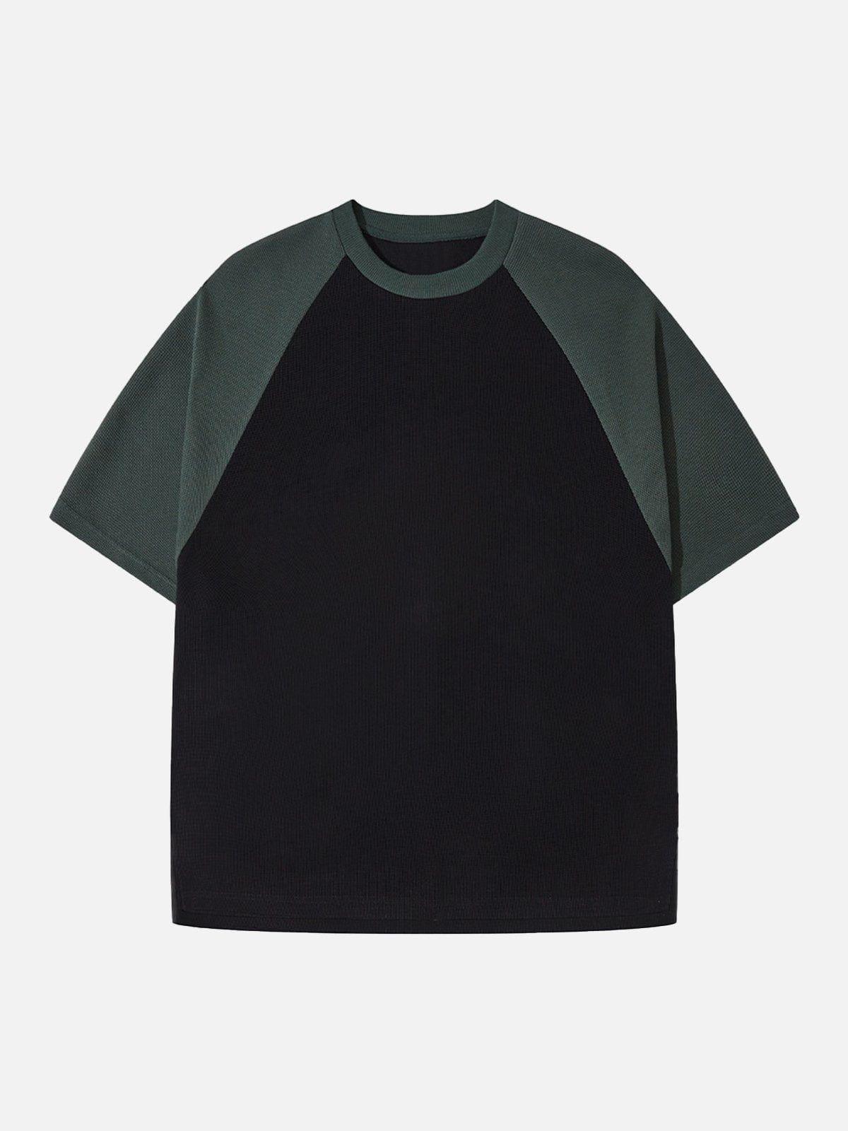 Sneakerland™ - Waffle Stitching Contrast Tee - tntwear1