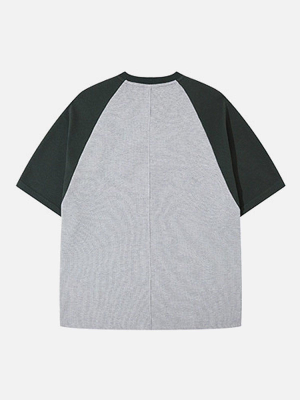 Sneakerland™ - Waffle Stitching Contrast Tee - tntwear1