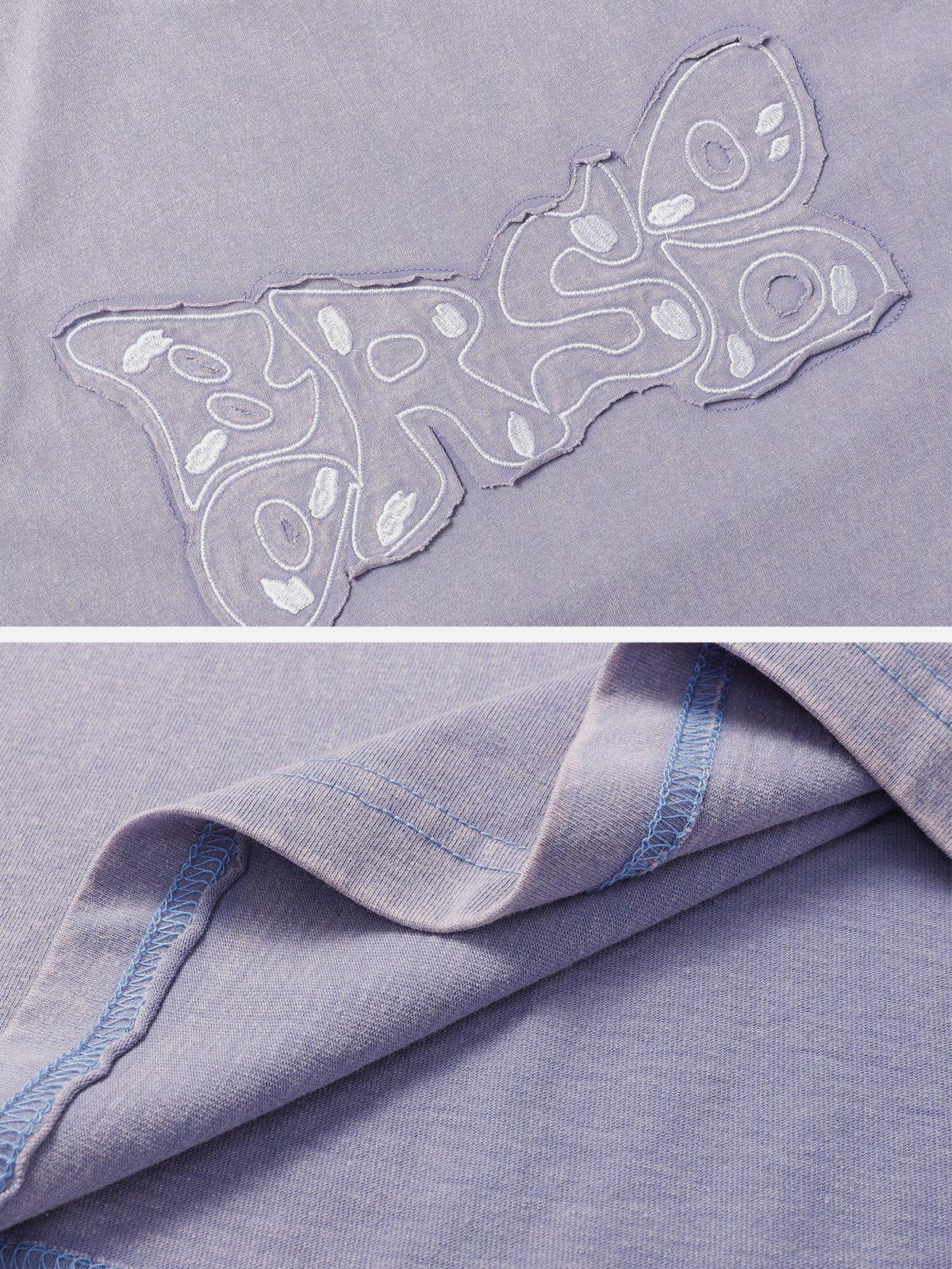 Sneakerland™ - Washed Applique Embroidery Tee - tntwear1