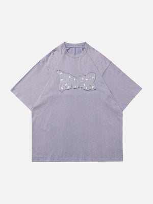 Sneakerland™ - Washed Applique Embroidery Tee - tntwear1