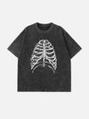 Sneakerland™ - Washed Body Skeleton Print Tee - tntwear1