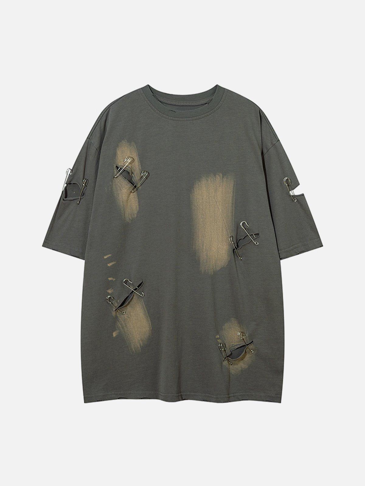 Sneakerland™ - Washed Broken Holes Tee - tntwear1