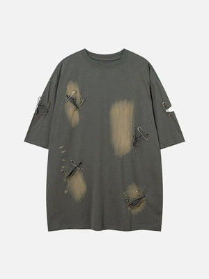 Sneakerland™ - Washed Broken Holes Tee - tntwear1