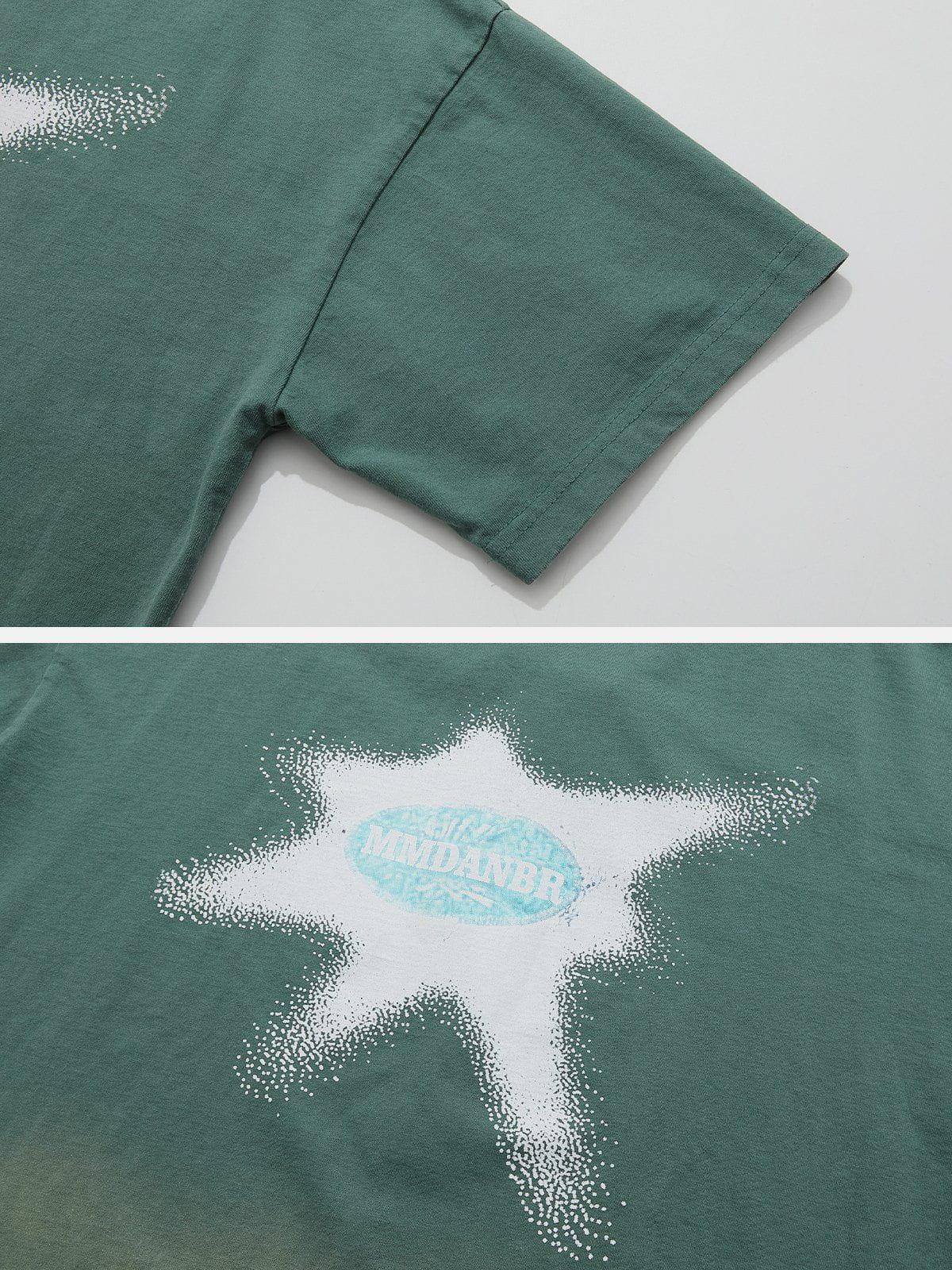 Sneakerland™ - Washed Graphic Gradient Tee - tntwear1