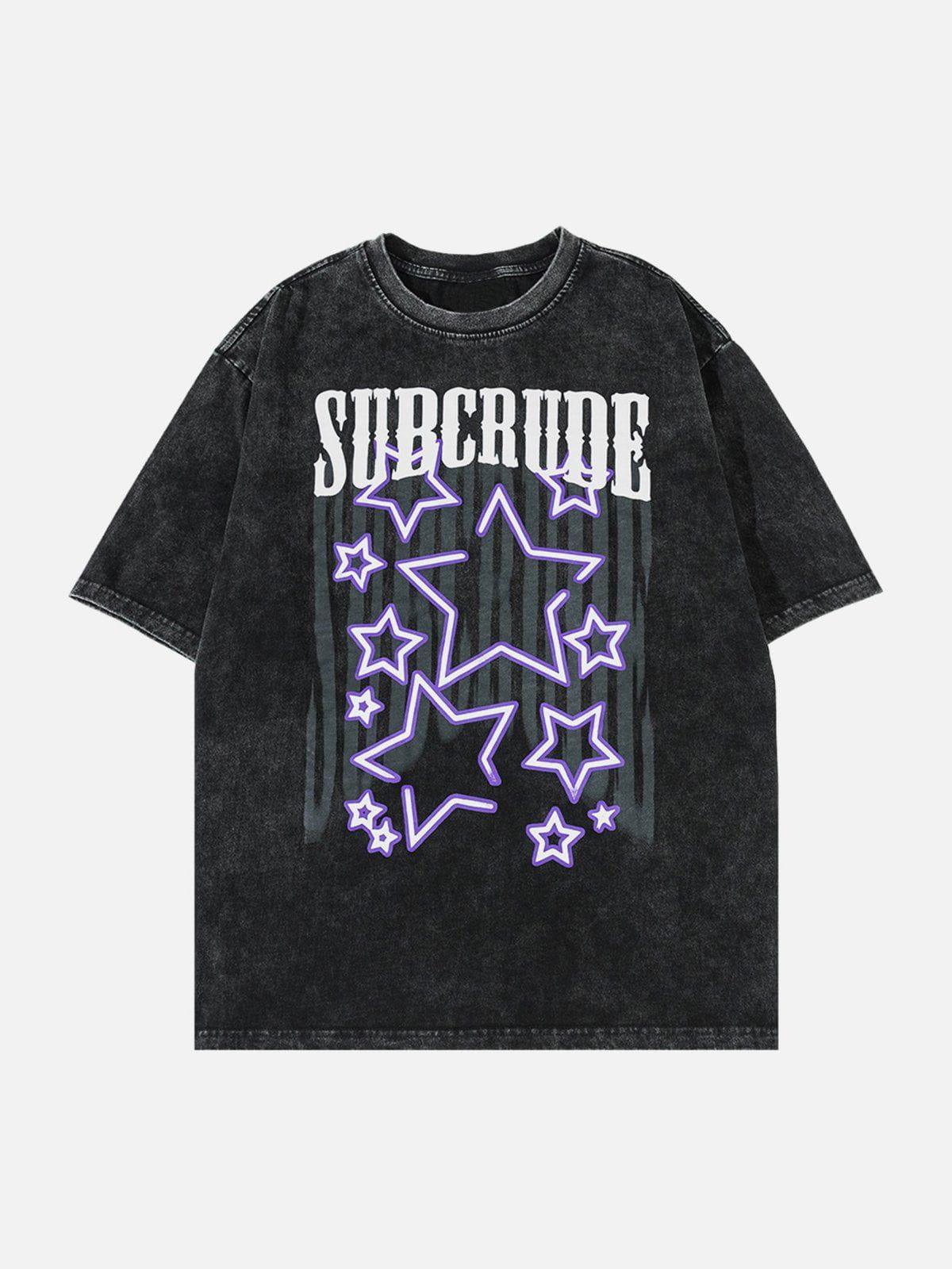 Sneakerland™ - Washed Stars Print Tee - tntwear1