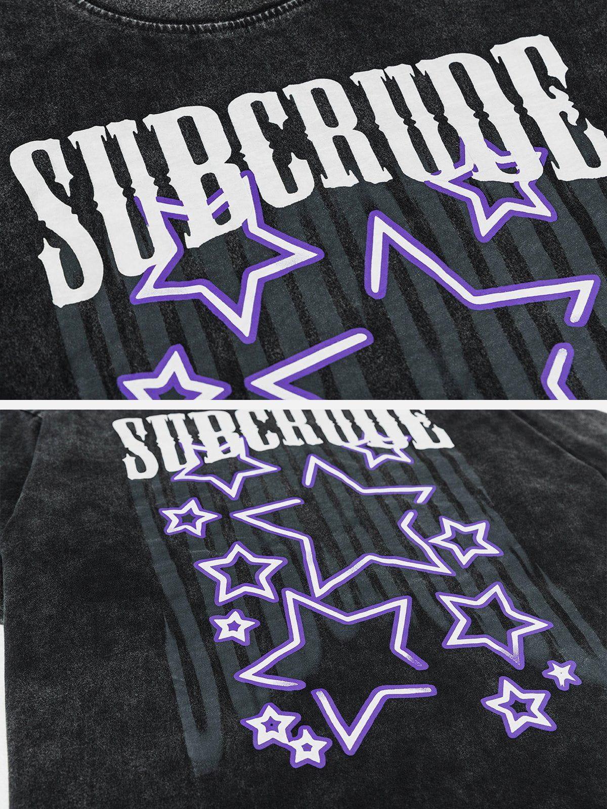 Sneakerland™ - Washed Stars Print Tee - tntwear1