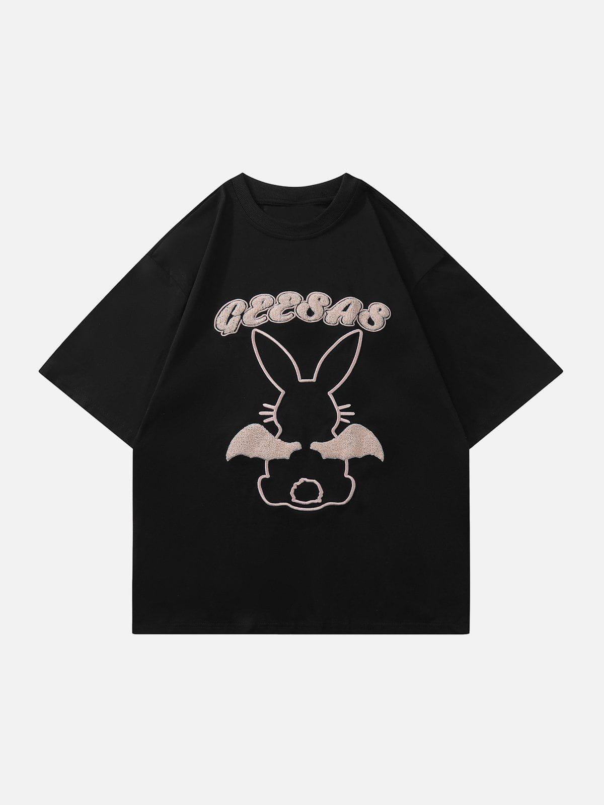 Sneakerland™ - Wings Rabbit Graphic Tee - tntwear1