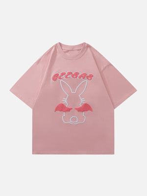 Sneakerland™ - Wings Rabbit Graphic Tee - tntwear1