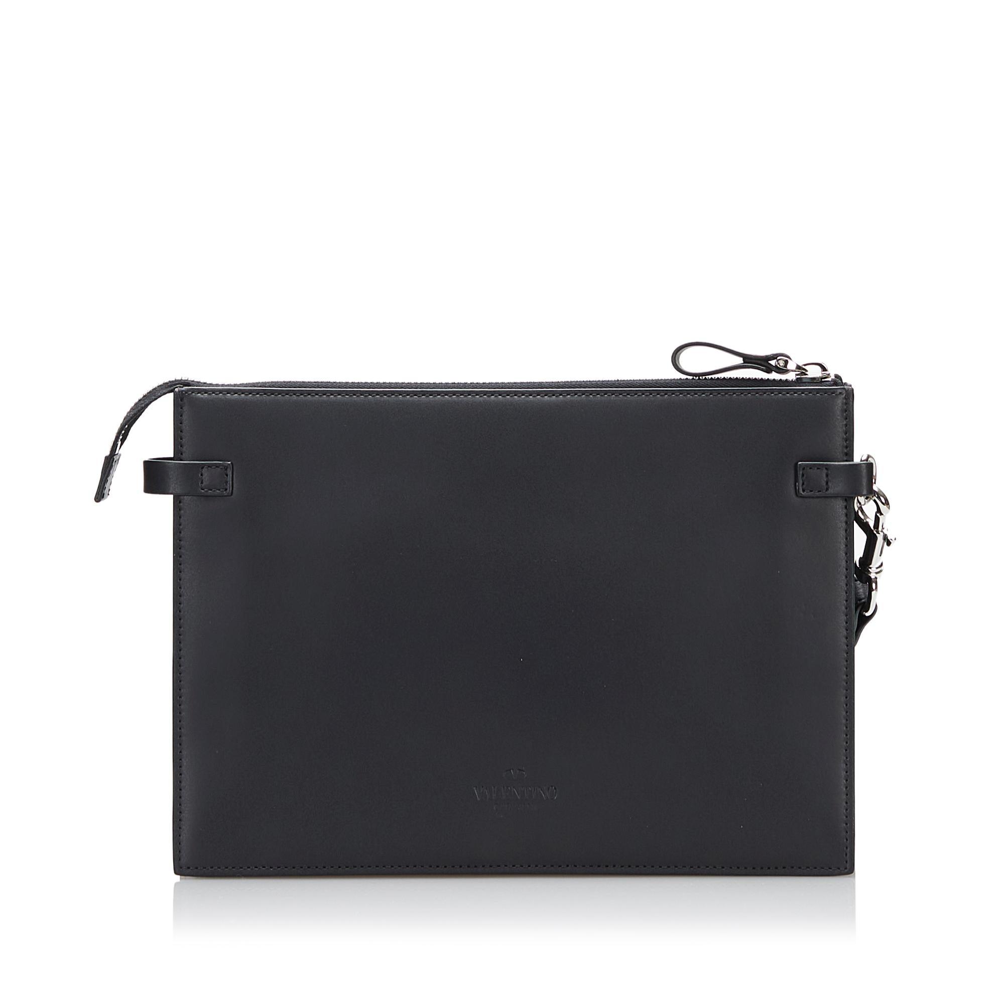 Valentino VLTN Leather Clutch Bag - tntwear1