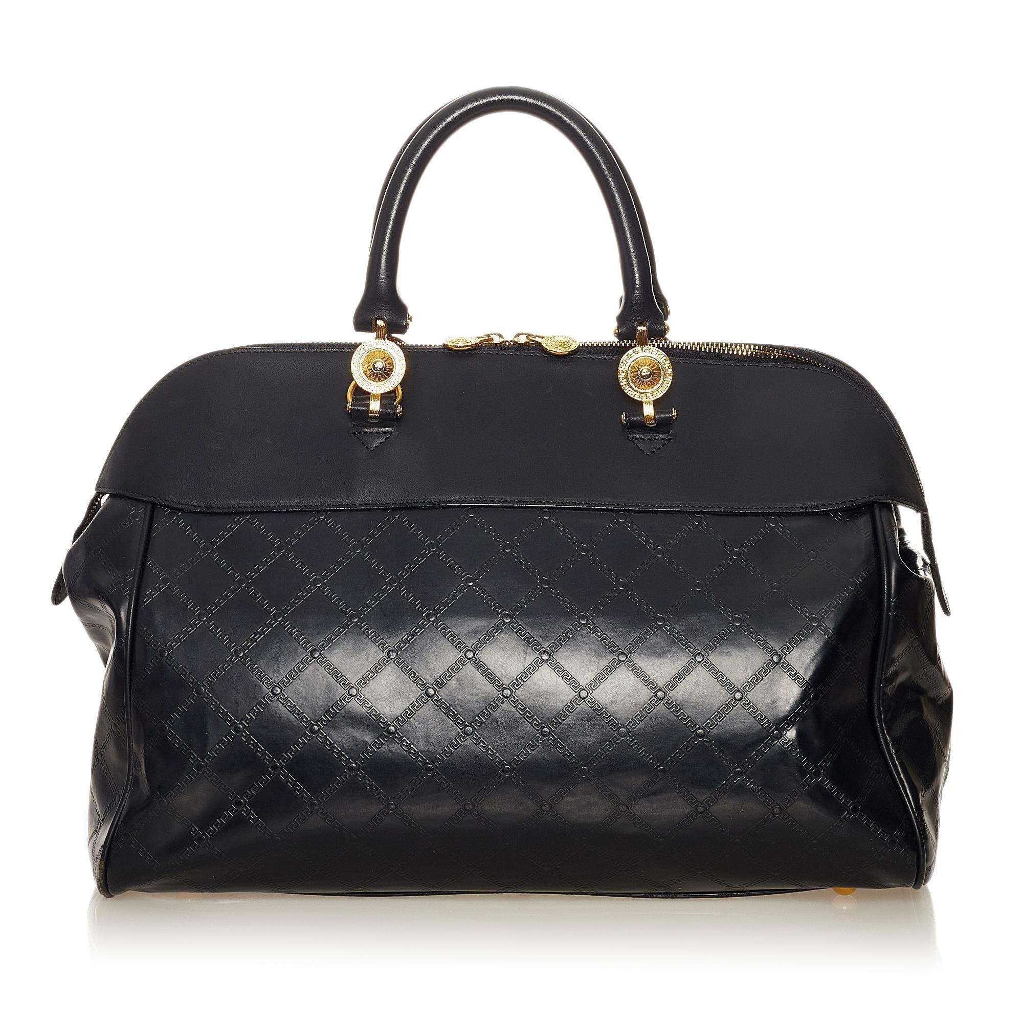 Versace Sunburst Leather Handbag - tntwear1