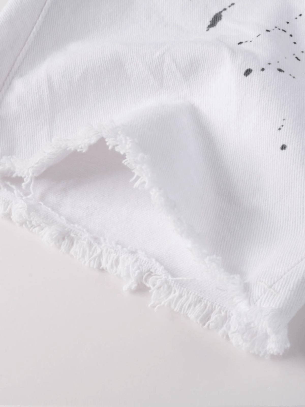 White Paint Dot Jeans