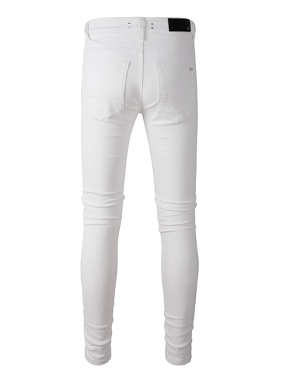 White Ripped Patch Jeans