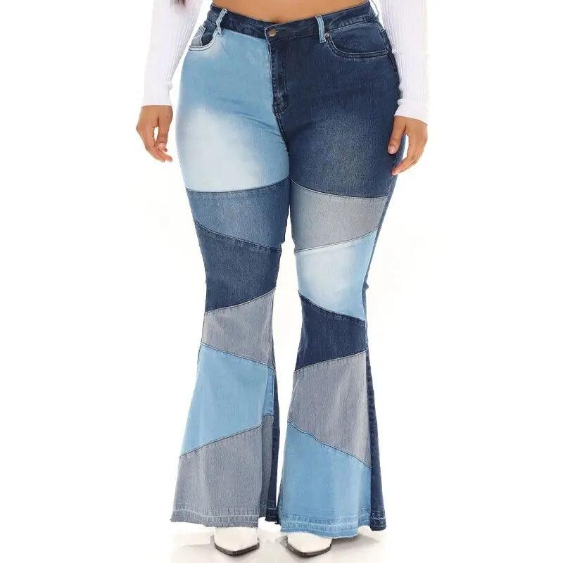 Zigzag Flared Jeans - tntwear1