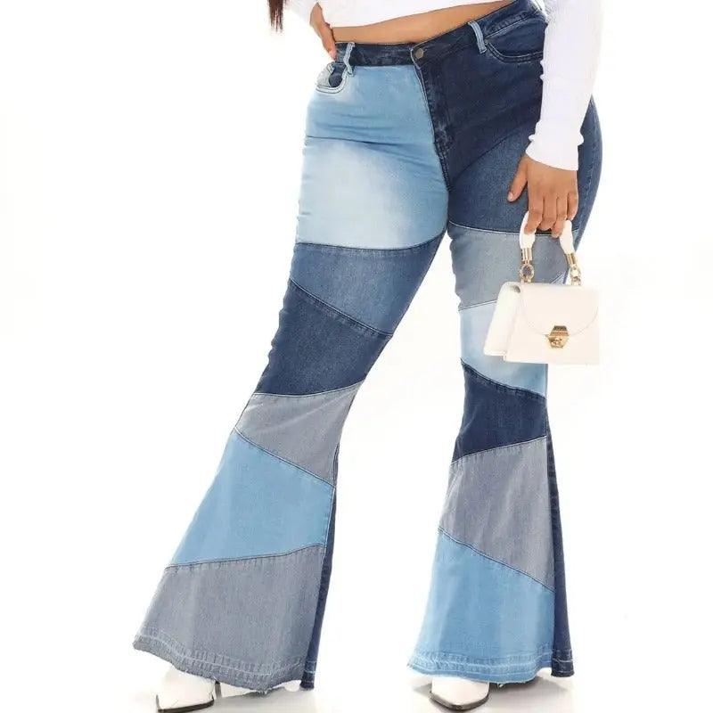 Zigzag Flared Jeans - tntwear1