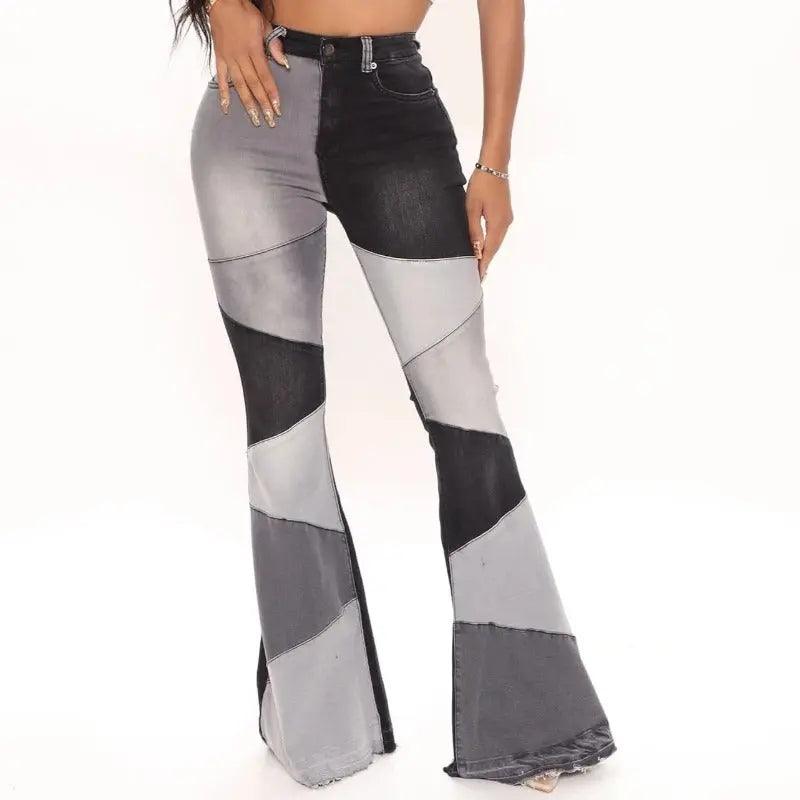 Zigzag Flared Jeans - tntwear1