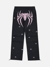 1984 Embroidered Spider Straight Leg Wide Leg Pants - 1745 - tntwear1