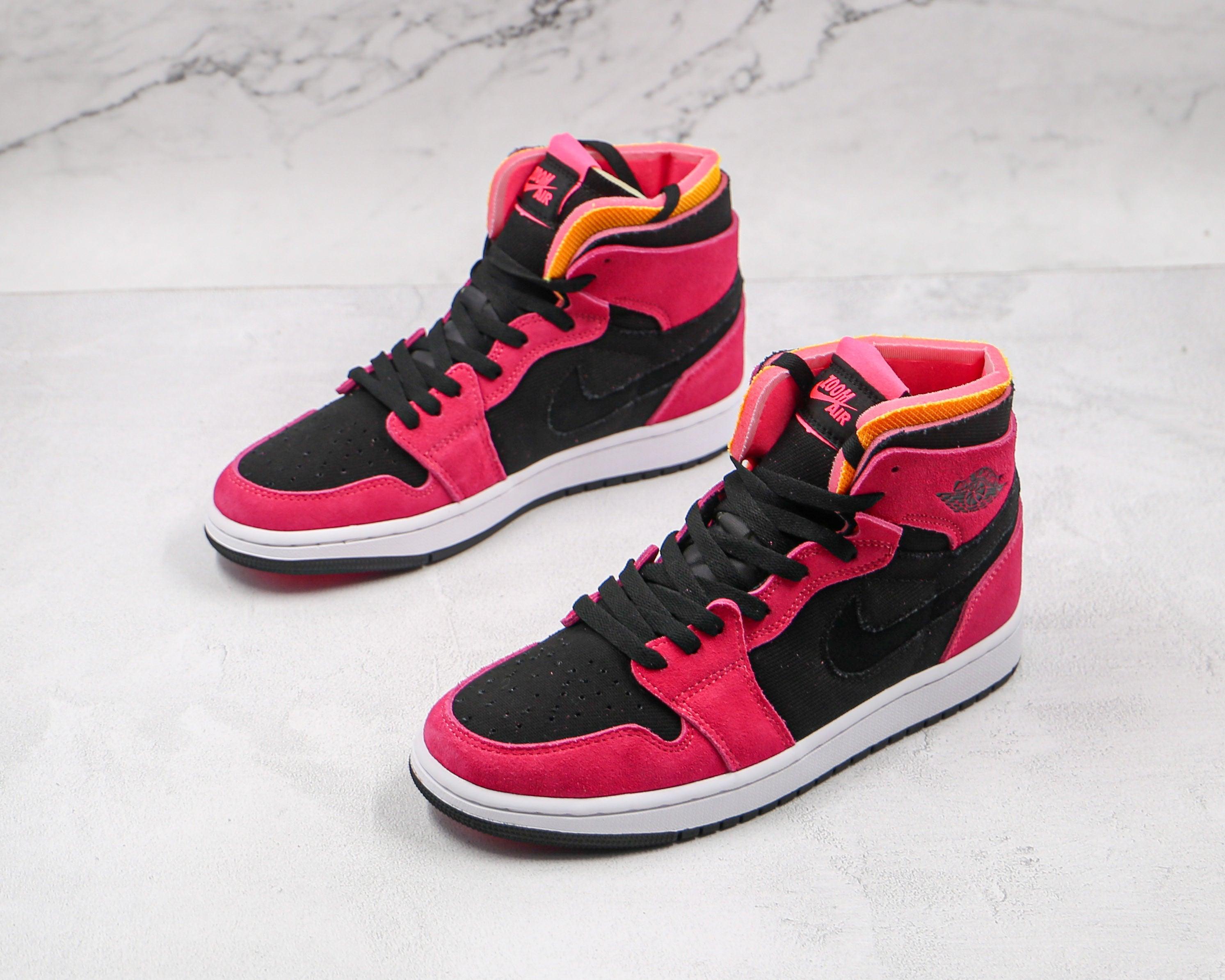 Custom RED Jordan 1 High Q Zoom Air ( Customs And Box ), Jordan 1 Sneakers Active - tntwear1