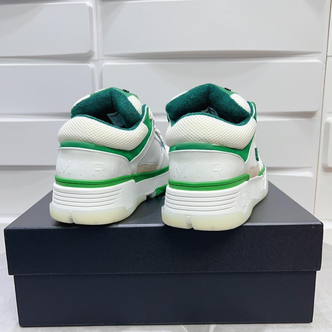 AMR MA-1 White and Green Sneakers-128 - tntwear1