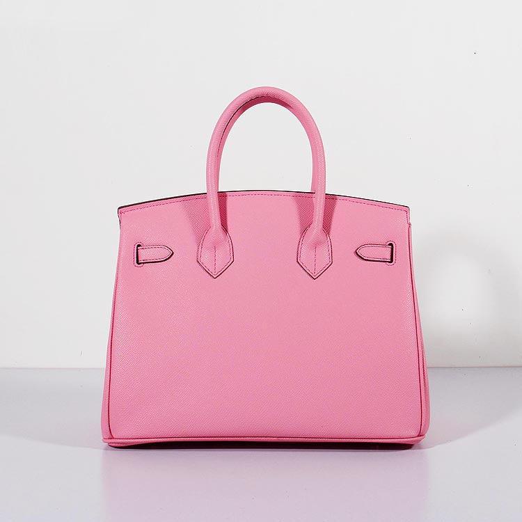 30cm Birkin Bag Epsom Leather with Strap Pink Gold - tntwear1