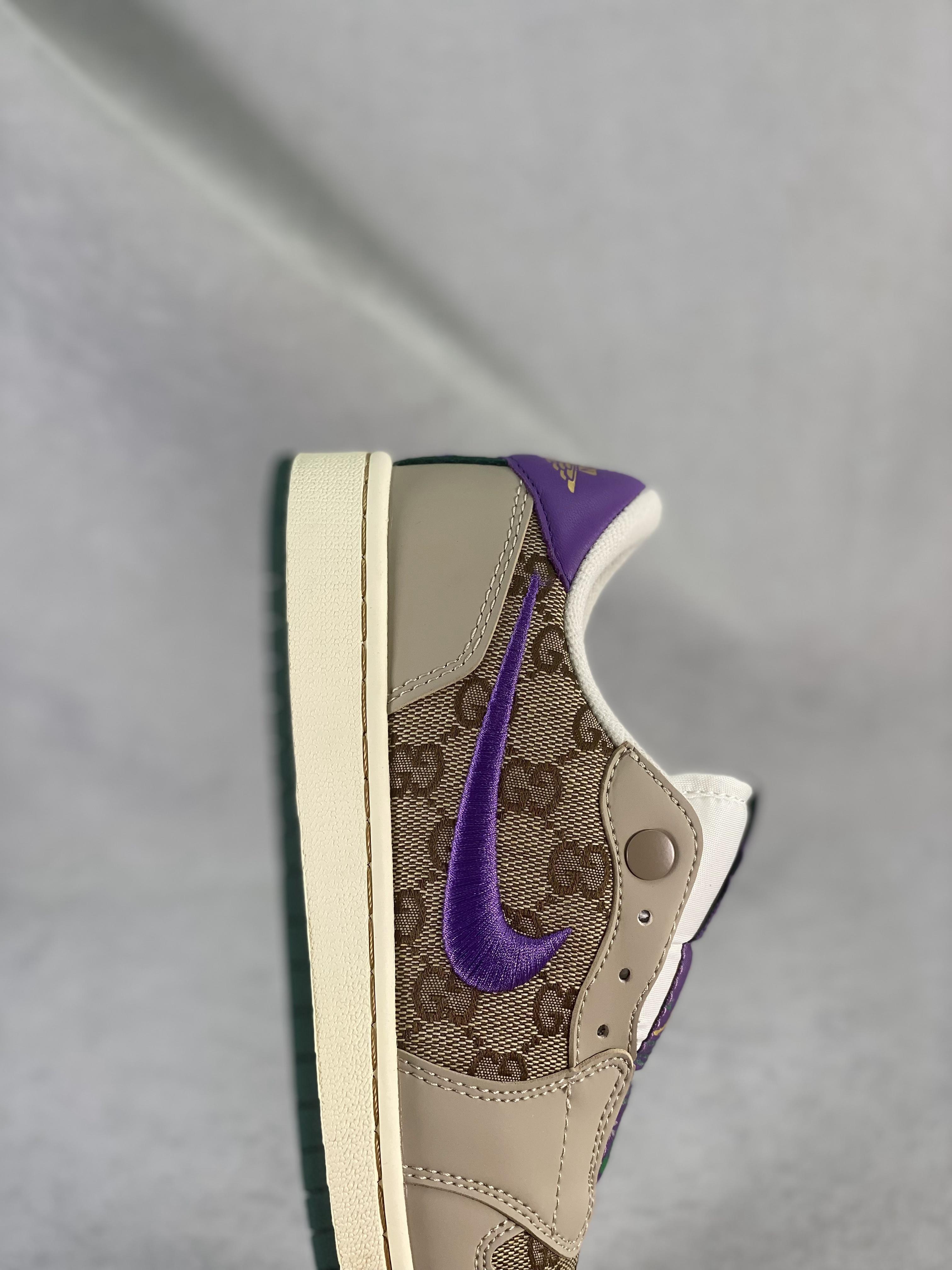 Custom GG x Air Jordan 1 Retro Low SlipAV3918-518 - tntwear1