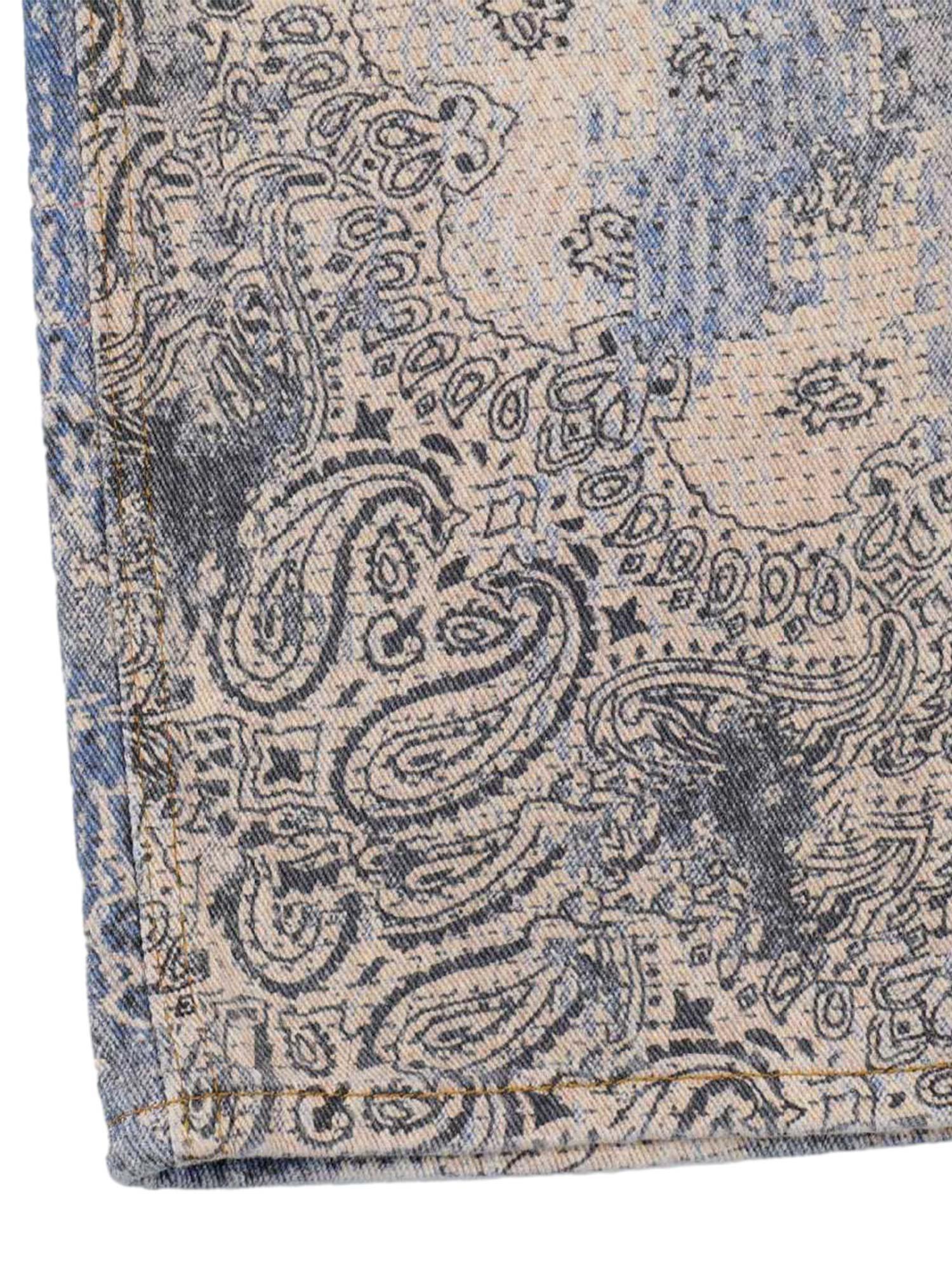 Tntwear Paisley Printed Jeans - 2186 - tntwear1