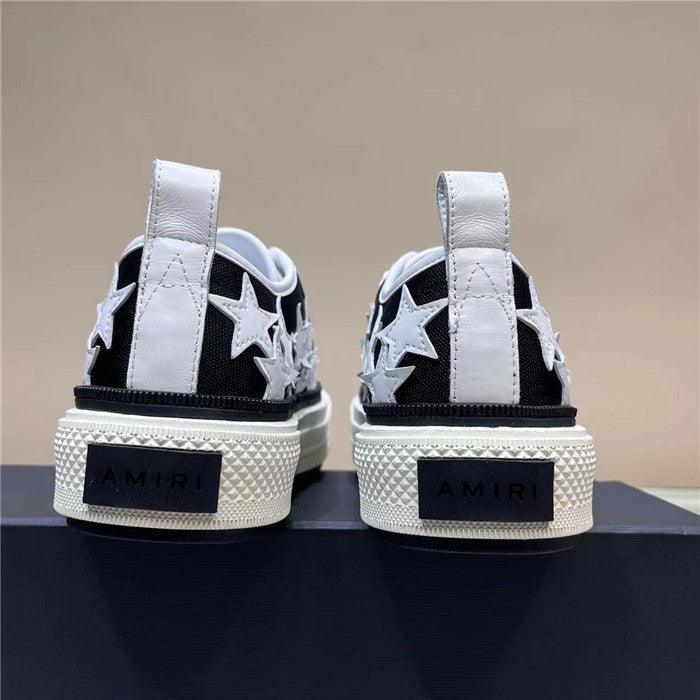 AMR Men Stars Court Low Black and White Sneakers-196 - tntwear1