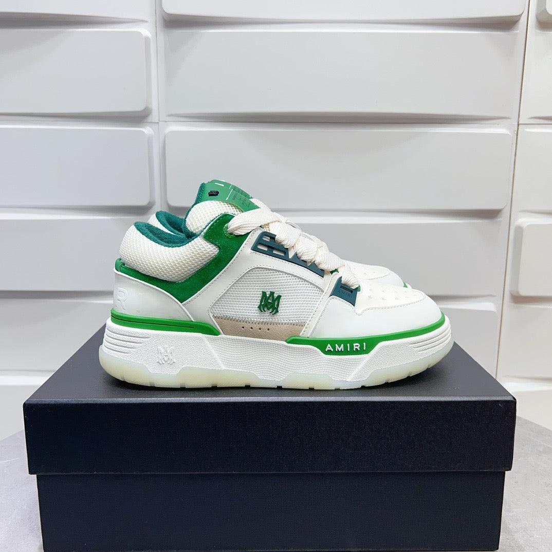 AMR MA-1 White and Green Sneakers-128 - tntwear1