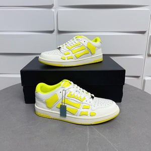 AMR Skel Top Low White Fluorescent Yellow Sneakers-142 - tntwear1