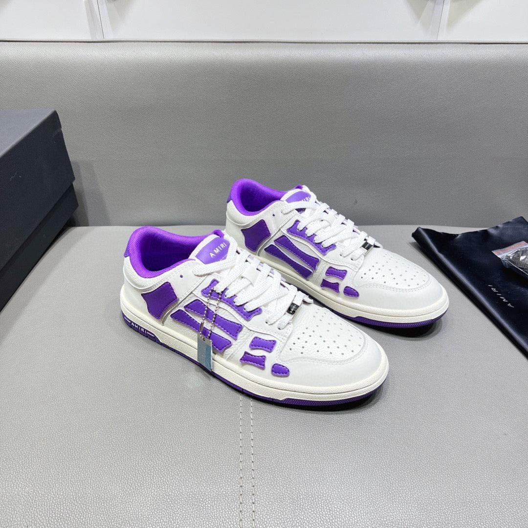 AMR Skel Top Low Purple and White Sneakers-153 - tntwear1