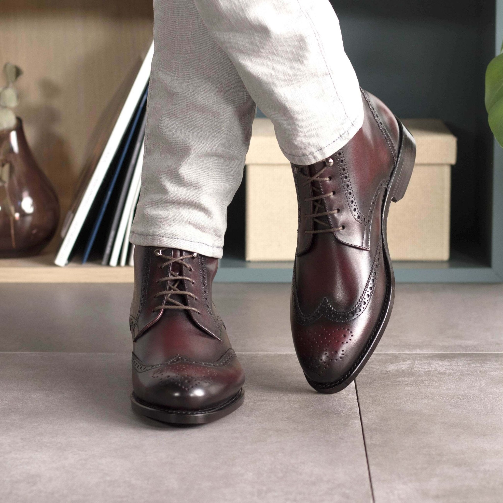 Balmoral Burgundy Military Brogue