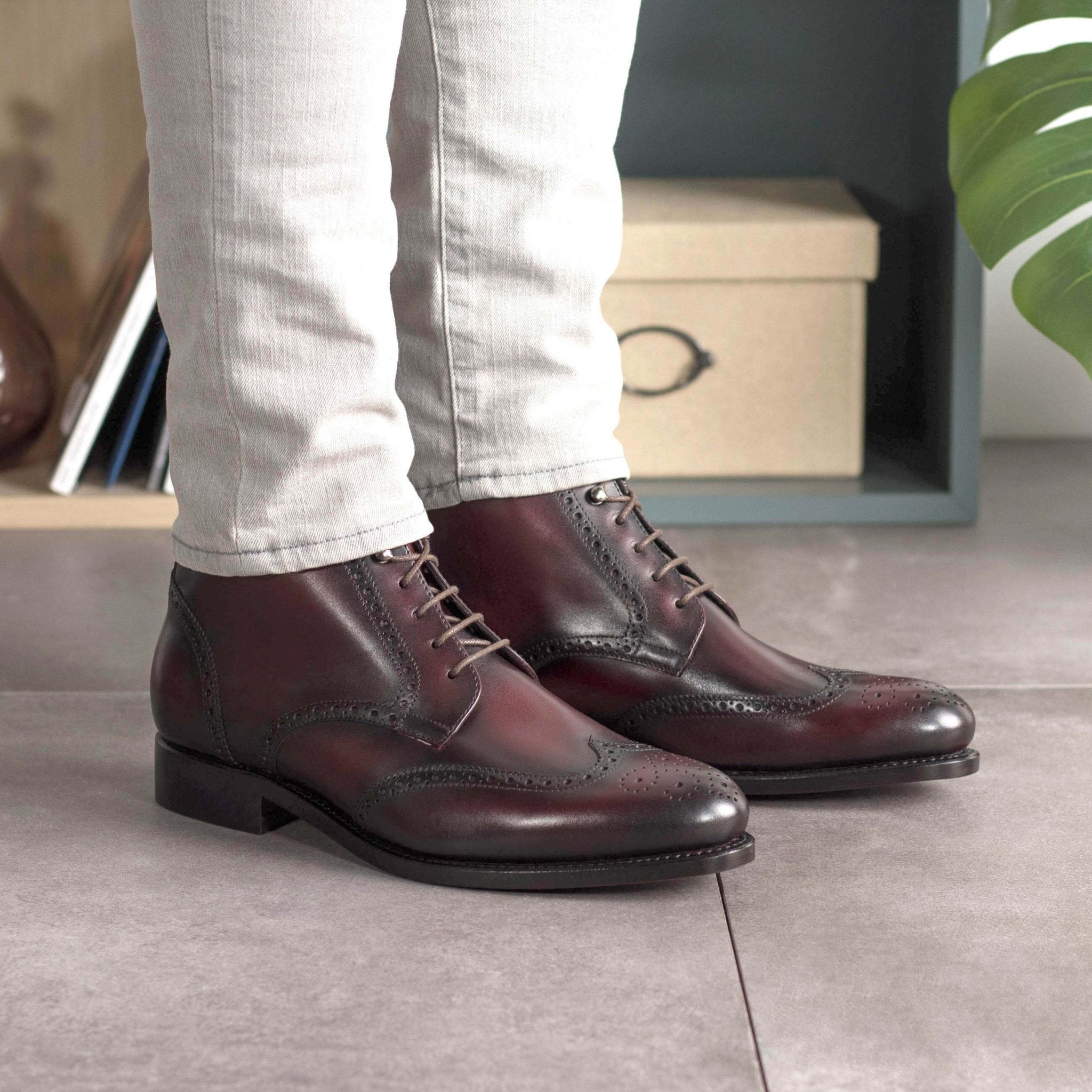 Balmoral Burgundy Military Brogue